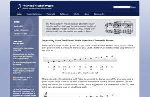 The Music Notation Project website screenshot February 2010