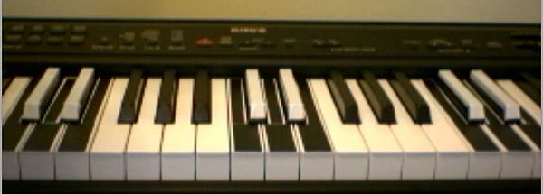 6-6 colored traditional (7-5) electronic keyboard